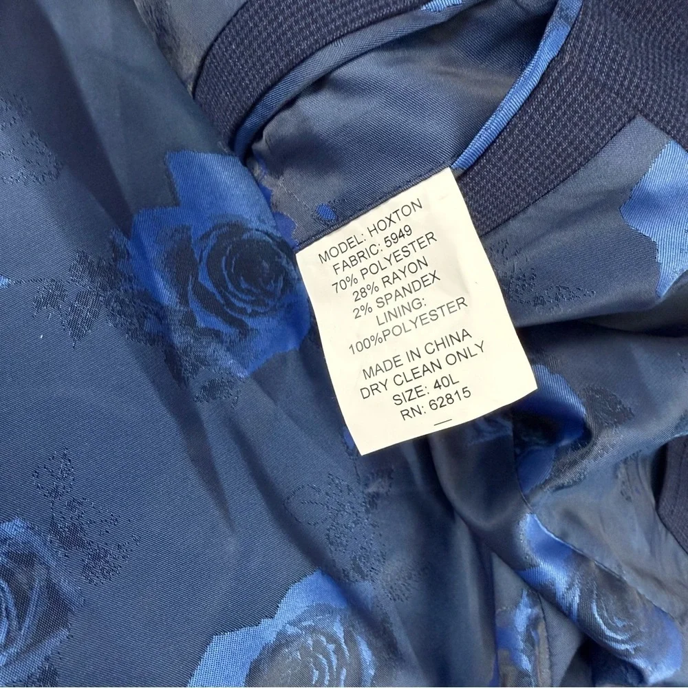 The Saville Row London Hoxton Sport Coat Mens 40L Blue Blazer Jacket NWOT NEW